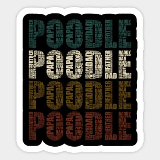 Poodle Dad - Funny Dog Lovers Gift For Papa Sticker